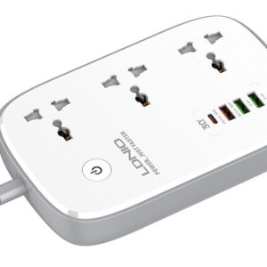 چندراهی برق هوشمند الدینیو مدل SCW3451 دارای ۳ خروجی و کابل ۲ متر