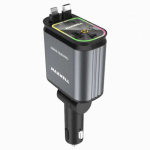 شارژر فندکی مکسول مدل DRIVE HUB PRO توان ۱۲۰ وات با کابل جمع‌شونده